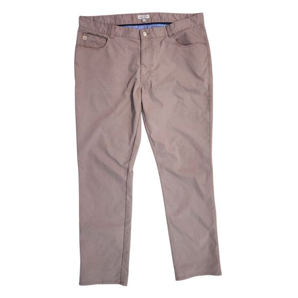 Peter Millar Stretch Chino Performance Golf Pants Khaki 5-pocket EB66 size 40x32 - Picture 1 of 14